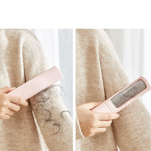 Four reusable pet hair remover brushes in different colors